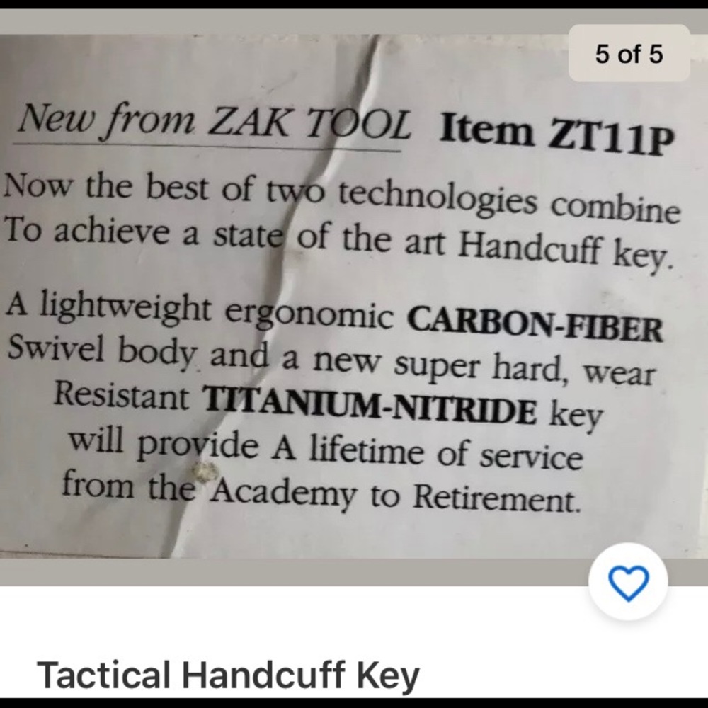 Handcuff key - Picture 3 of 3